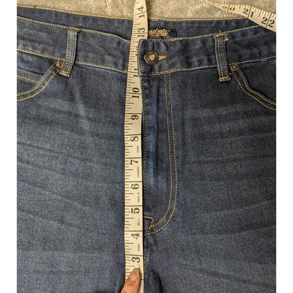 Threadgrit Jeans MENS SIZE 40x32 Slim Straight Dark Wash Hi Rise Stretch Cowboy - Picture 6 of 9